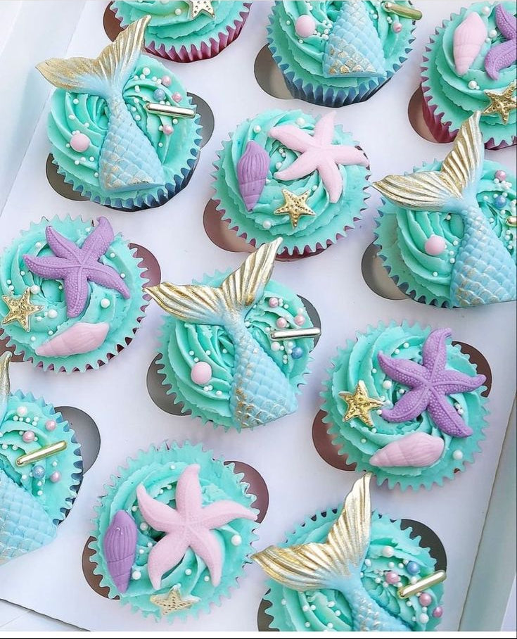 Mermaid Theme Cupcakes