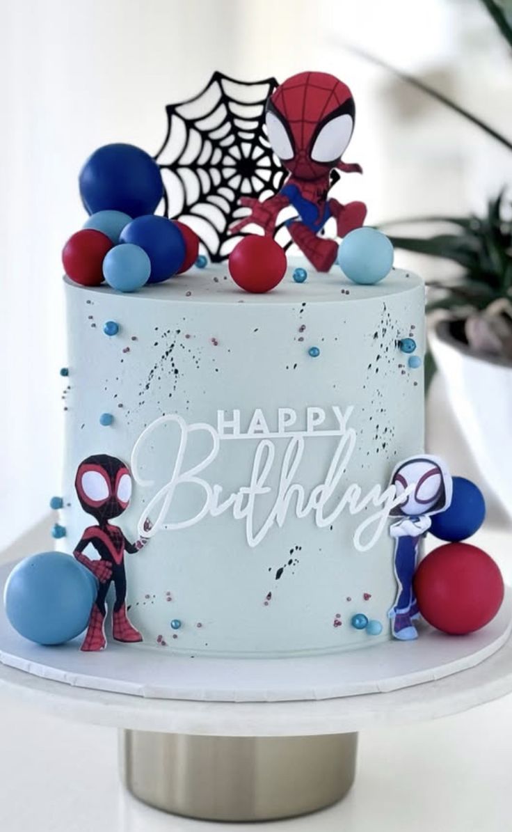 Spider-Man Theme Cake